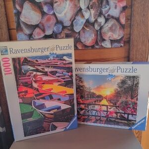 2 Ravensburger Puzzles-1000 Pieces Each